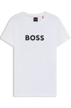 T-Shirt aus Baumwoll-Jersey mit Kontrast-Logo