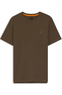 T-Shirt aus Baumwoll-Jersey mit Logo-Patch