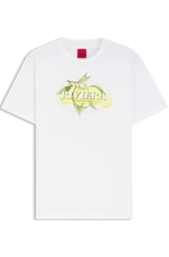 T-Shirt aus Baumwoll-Jersey mit Logo-Artwork