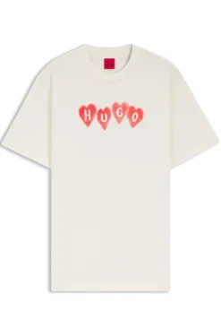 T-Shirt aus Baumwoll-Jersey mit Herz-Logo