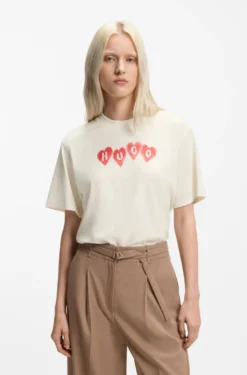 T-Shirt aus Baumwoll-Jersey mit Herz-Logo