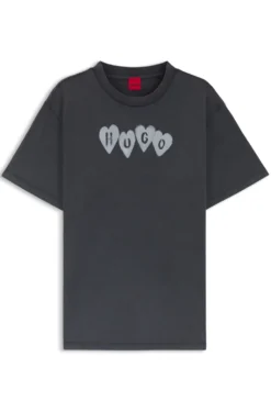 T-Shirt aus Baumwoll-Jersey mit Herz-Logo