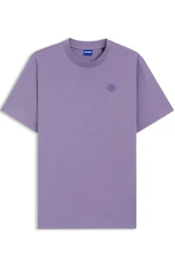 T-Shirt aus Baumwoll-Jersey mit Happy HUGO Logo