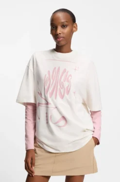 T-Shirt aus Baumwoll-Jersey mit Artwork