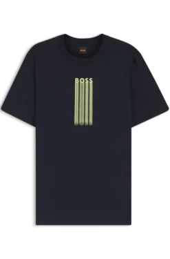 T-Shirt aus Baumwoll-Jersey mit Logo-Artwork