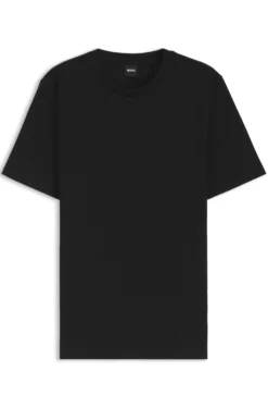 T-Shirt aus Baumwoll-Mix mit Bubble-Jacquard-Struktur