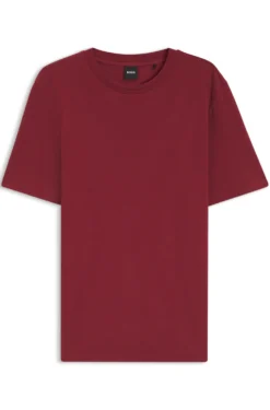 T-Shirt aus Baumwoll-Mix mit Bubble-Jacquard-Struktur