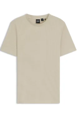 T-Shirt aus Baumwoll-Mix mit Bubble-Jacquard-Struktur