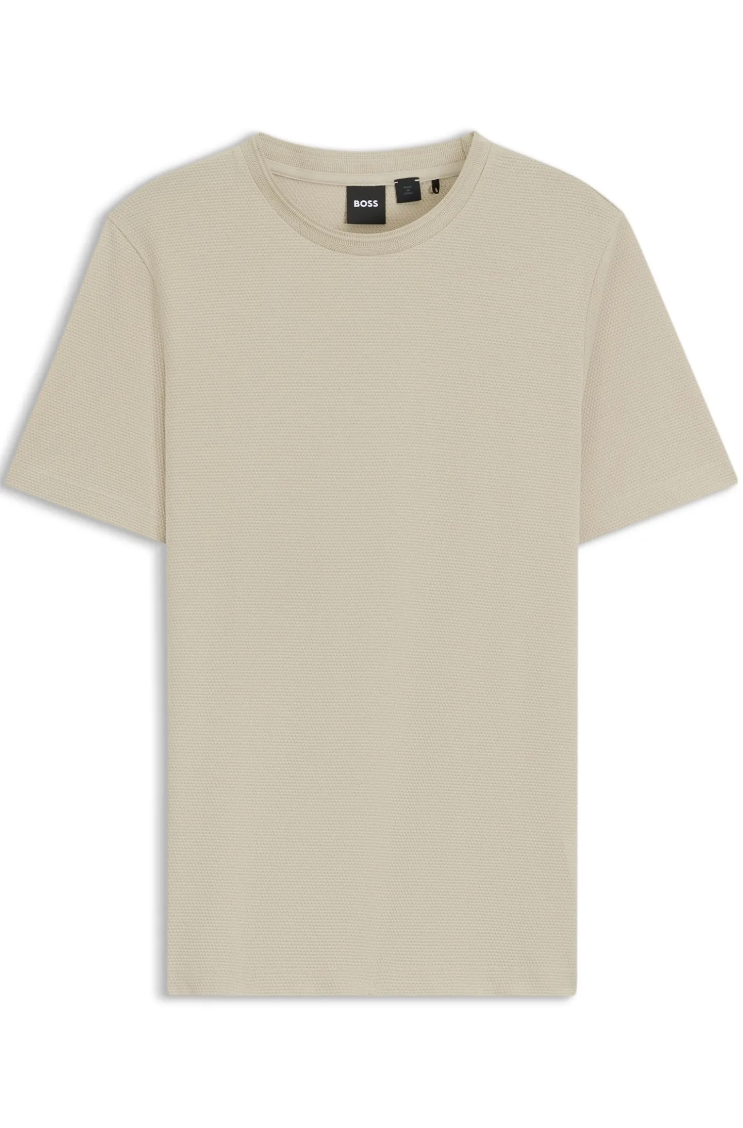 T-Shirt aus Baumwoll-Mix mit Bubble-Jacquard-Struktur