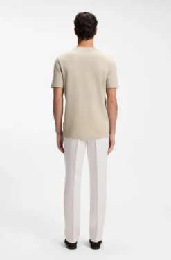 T-Shirt aus Baumwoll-Mix mit Bubble-Jacquard-Struktur