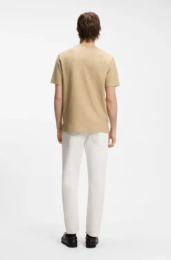 T-Shirt aus Baumwoll-Mix mit Knitteroptik