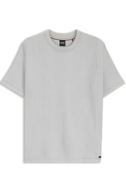 T-Shirt aus Baumwoll-Mix mit Waffelstruktur