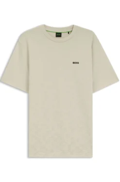 T-Shirt aus Baumwoll-Piqué mit Allover-Print