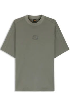 T-Shirt aus Interlock-Baumwolle mit Logo-Artwork