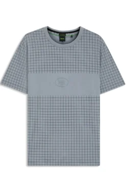 T-Shirt aus Pima-Baumwolle mit Karo-Print