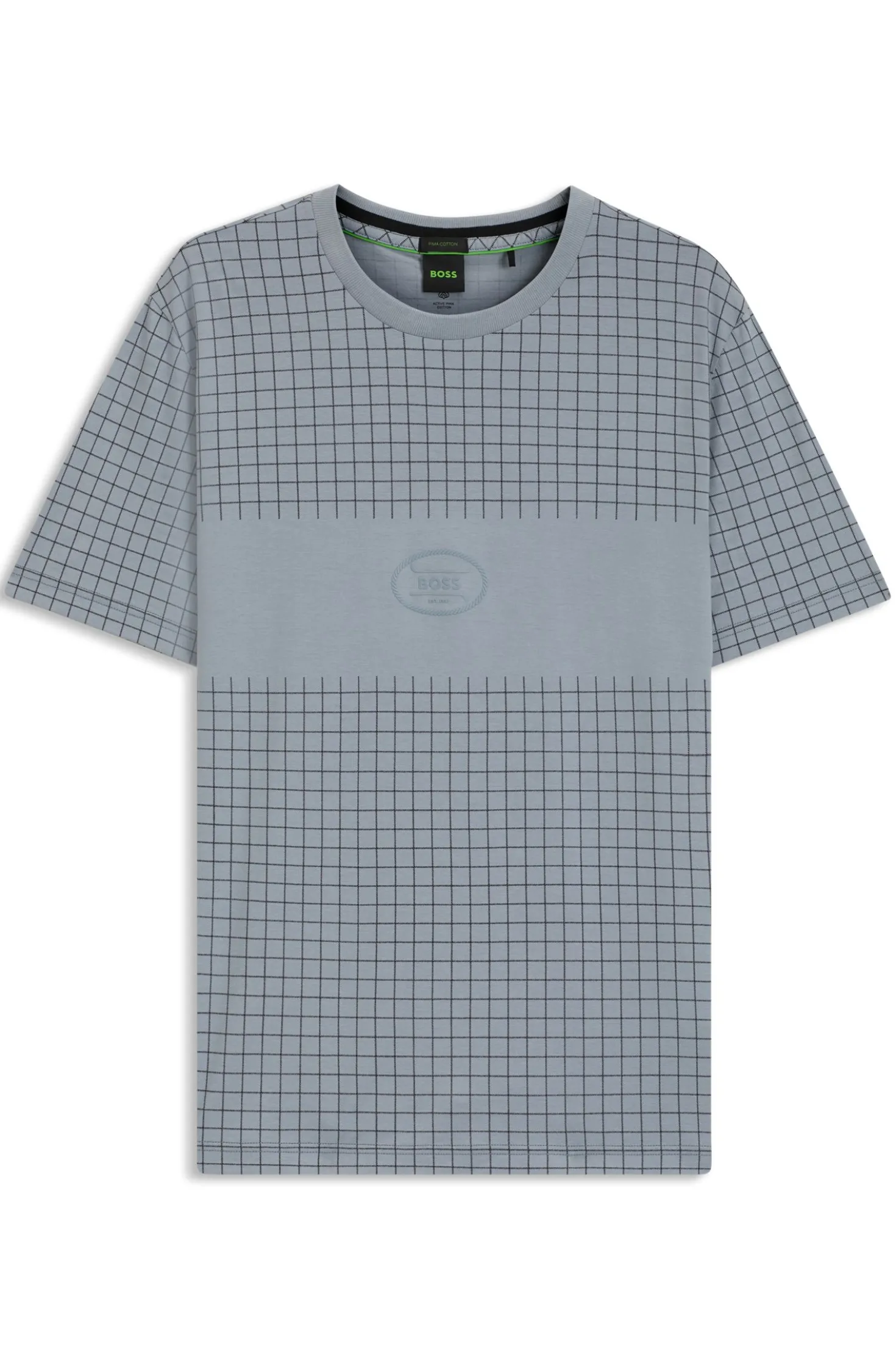 T-Shirt aus Pima-Baumwolle mit Karo-Print