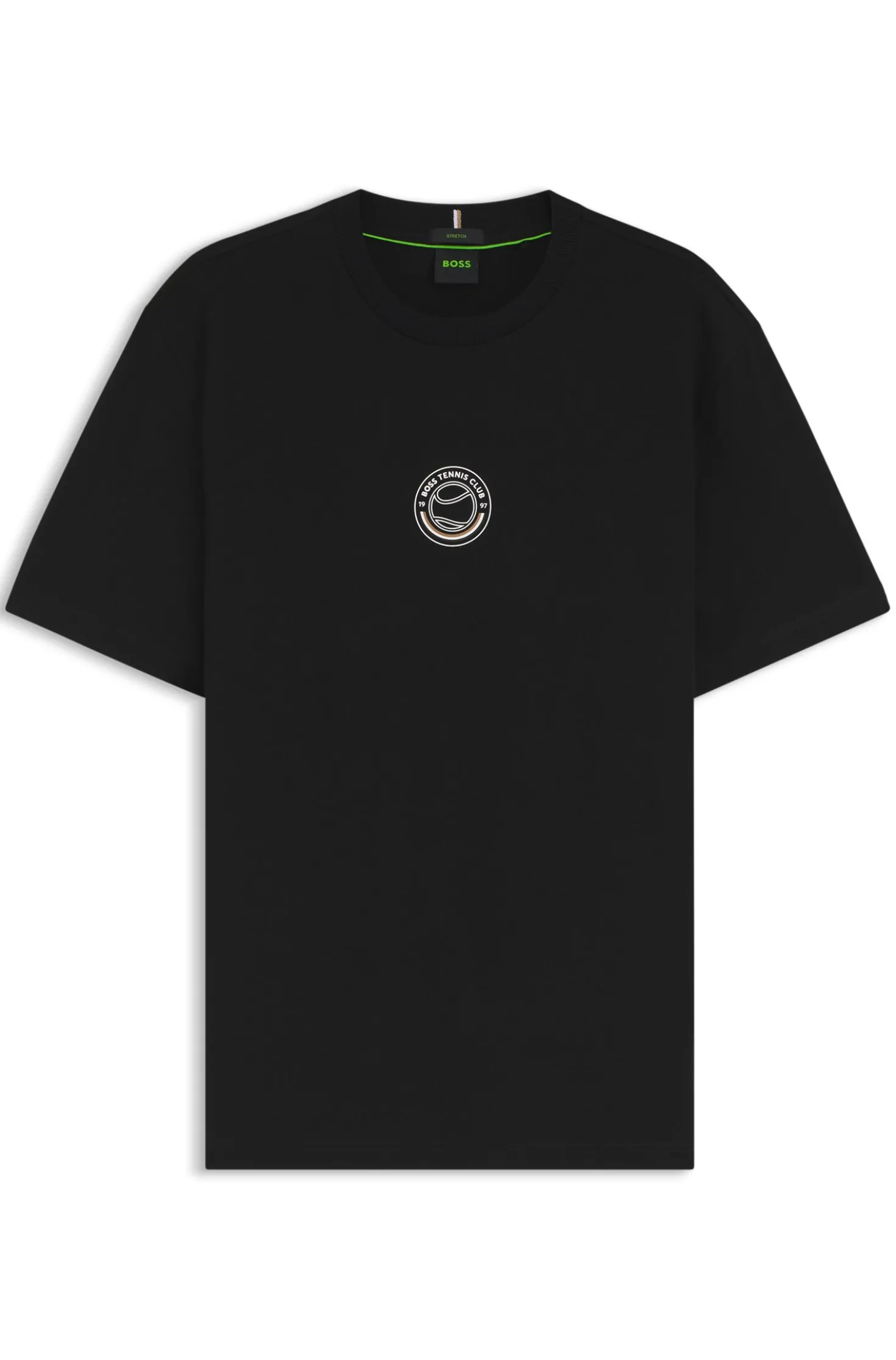 T-Shirt aus Stretch-Baumwolle mit Tennis-Artwork
