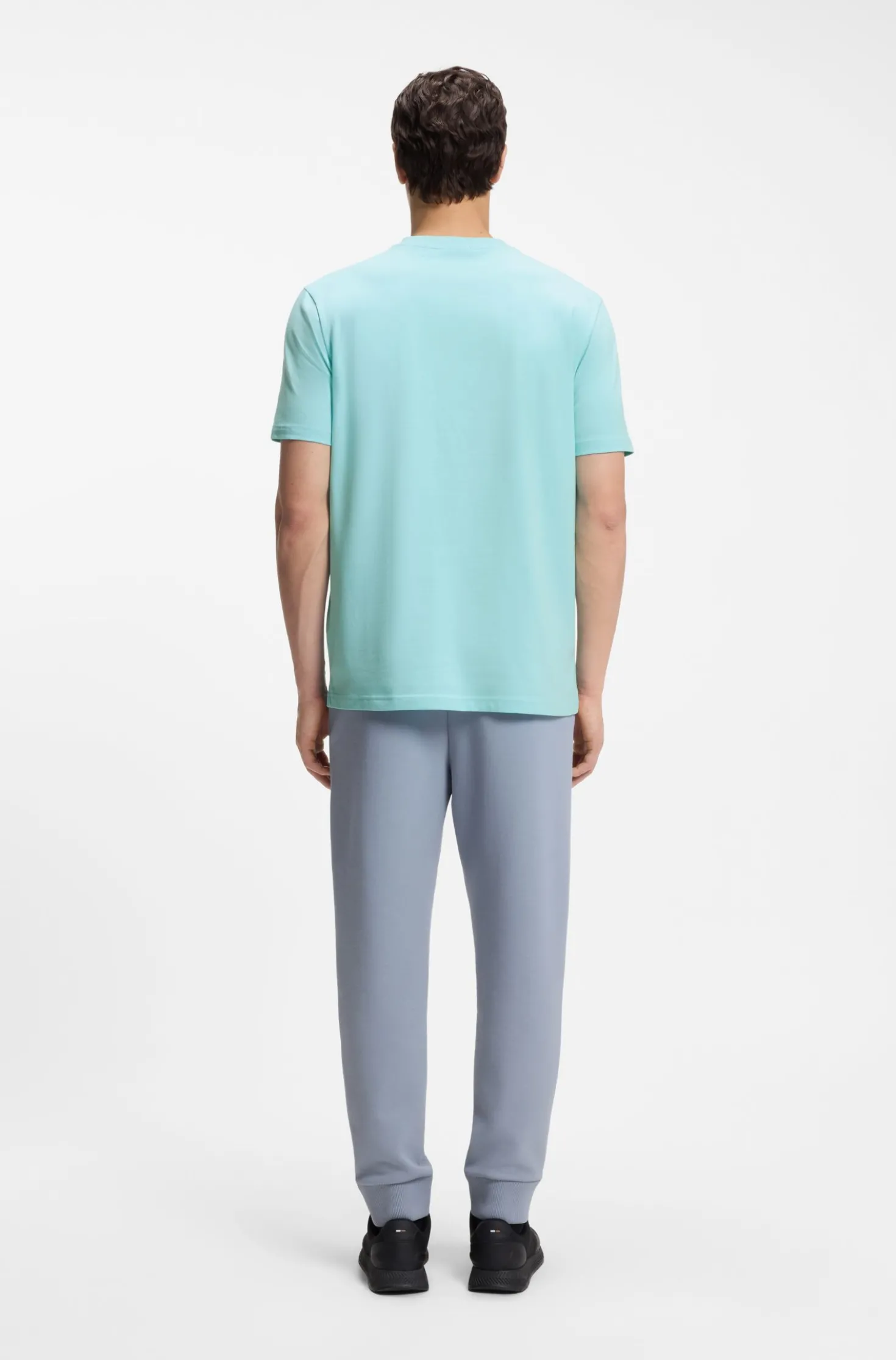 T-Shirt aus Stretch-Baumwolle mit Logo-Detail