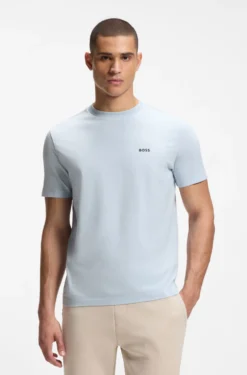 T-Shirt aus Stretch-Baumwolle mit Logo-Detail
