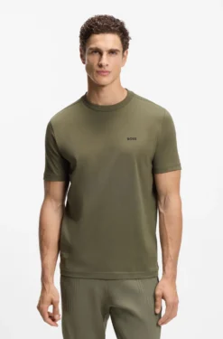 T-Shirt aus Stretch-Baumwolle mit Logo-Detail