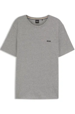 T-Shirt aus Stretch-Baumwolle mit Logo-Stickerei