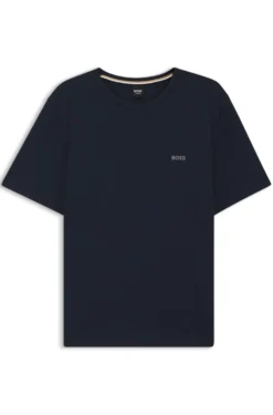 T-Shirt aus Stretch-Baumwolle mit Logo-Stickerei