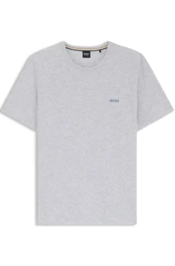 T-Shirt aus Stretch-Baumwolle mit Logo-Stickerei