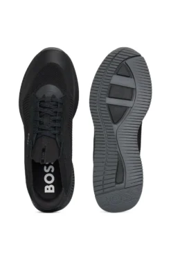 TTNM EVO Sneakers mit gestricktem Obermaterial und Velourslederdetails