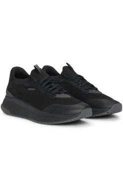 TTNM EVO Sneakers mit gestricktem Obermaterial und Velourslederdetails