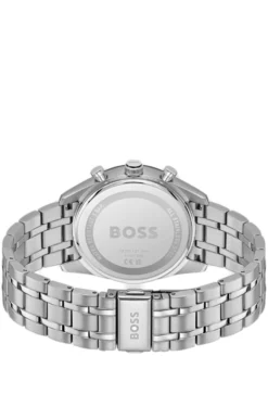 Uhr mit blauem Zifferblatt und Gliederarmband