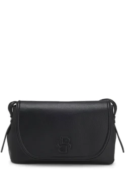 Umhängetasche aus genarbtem Kunstleder mit Double-B-Monogramm