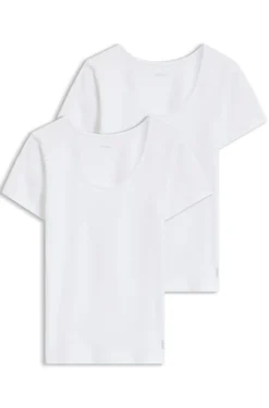 Unterwäsche-Top aus Stretch-Baumwolle mit Kontrast-Logo