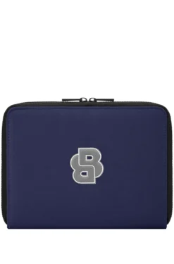 Varsity-inspired folder with oversized logo patch
