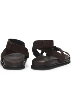 Veloursleder-Sandalen mit Double-B-Monogramm