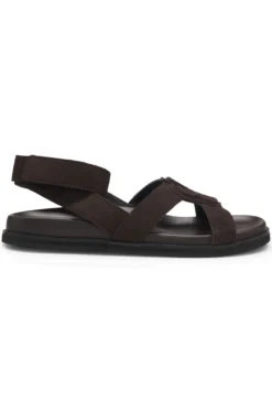 Veloursleder-Sandalen mit Double-B-Monogramm