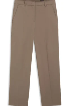 Verkürzte Tapered-Fit Hose aus elastischer Baumwolle