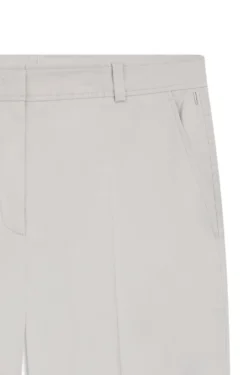 Verkürzte Tapered-Fit Hose aus elastischer Baumwolle