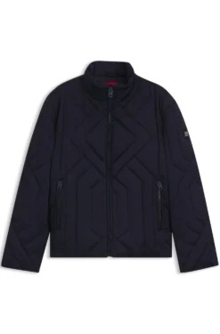 Wasserabweisende Jacke aus gestepptem Satin