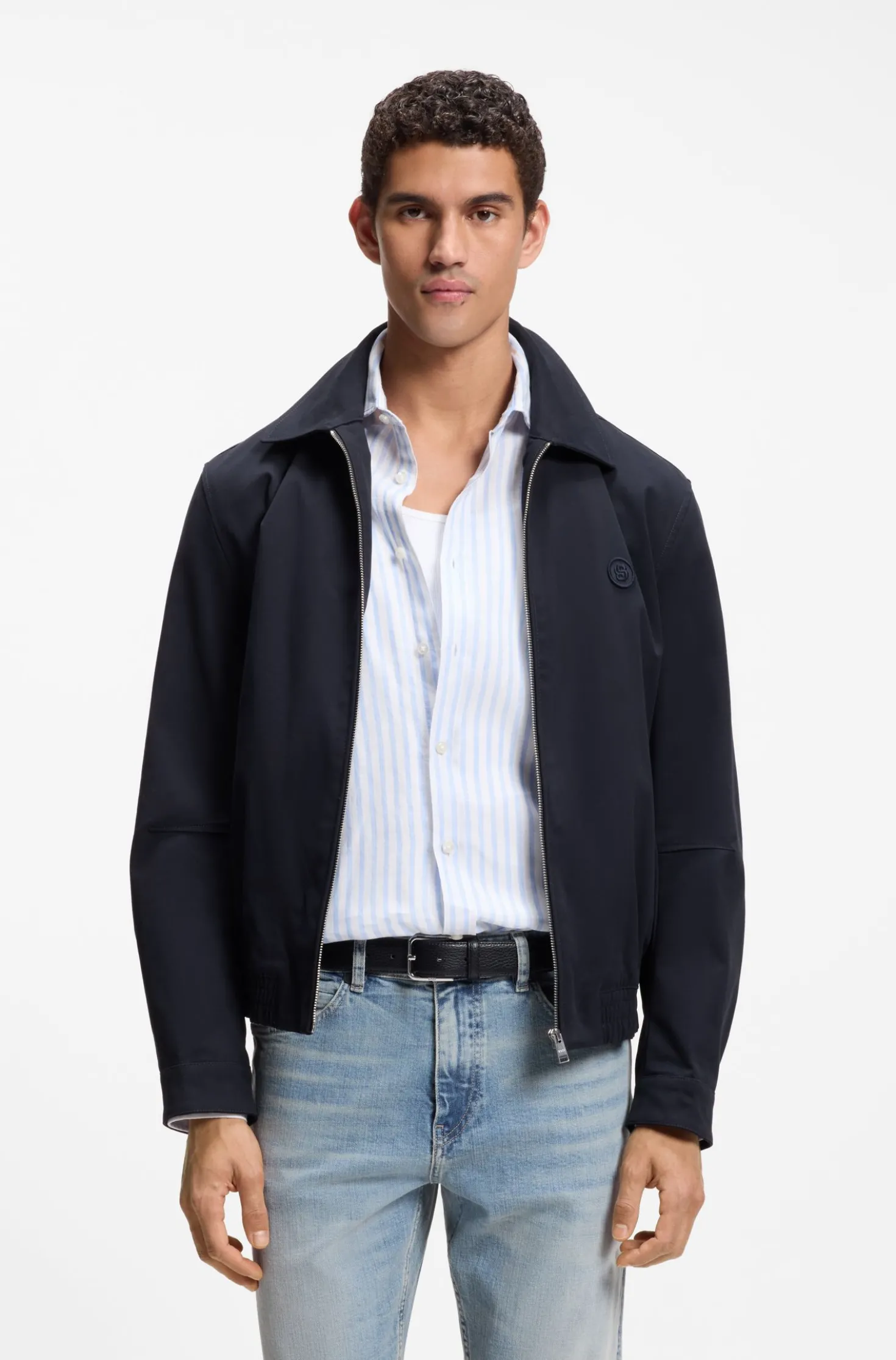 Wasserabweisende Jacke mit Double-B-Monogramm-Abzeichen