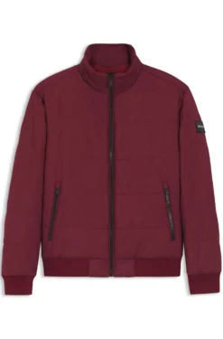 Wasserabweisende Jacke mit Logo-Aufnäher