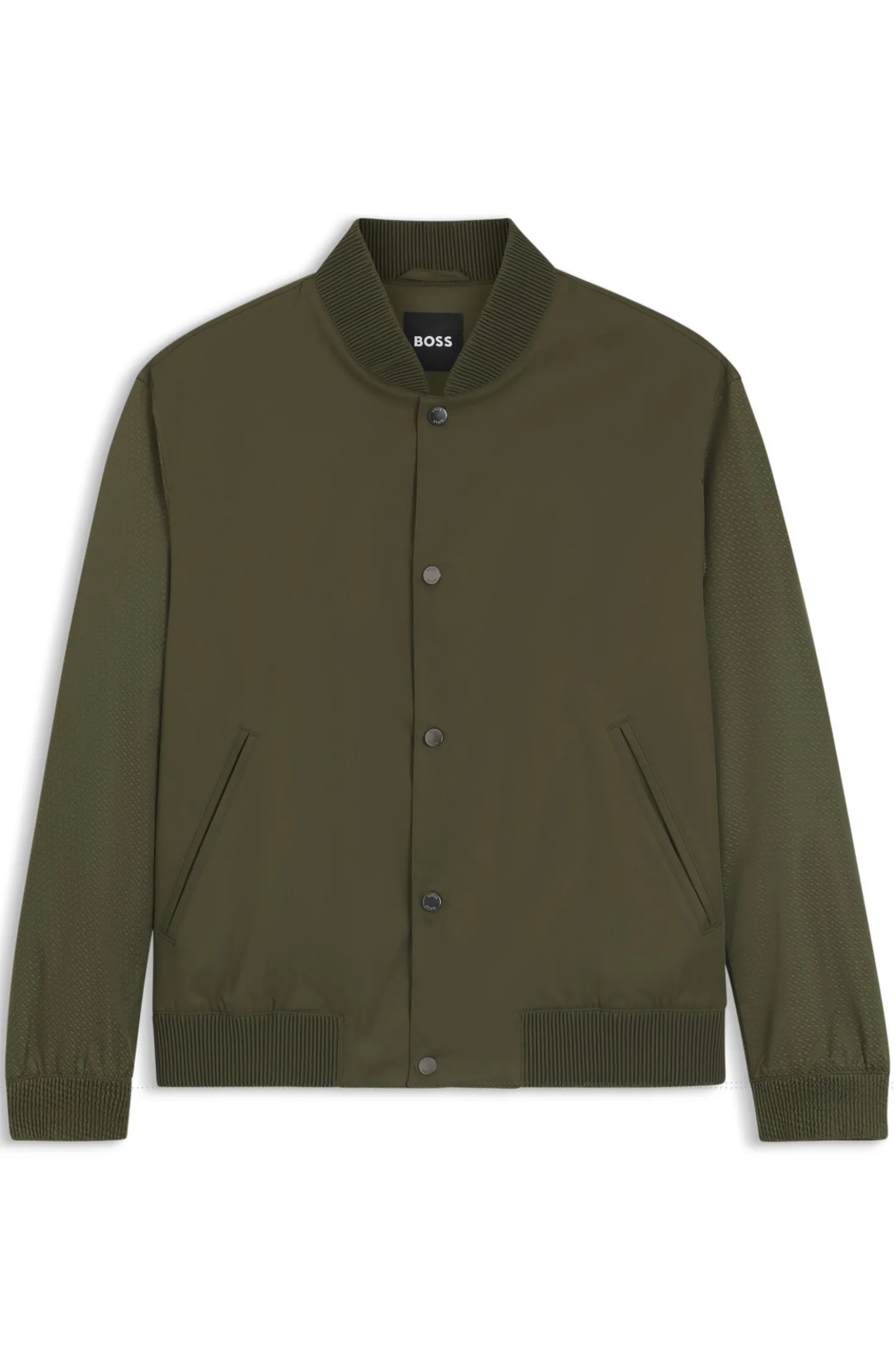 Wasserabweisende Jacke mit Monogramm-Muster an den Ärmeln