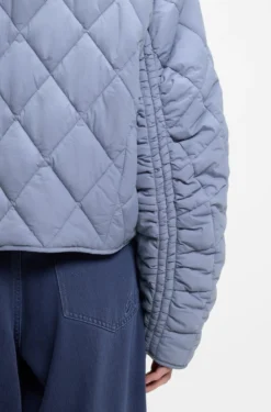 Wasserabweisende Jacke mit Rautensteppung