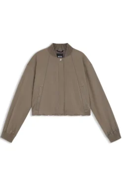 Wasserabweisende Jacke mit Satin-Finish