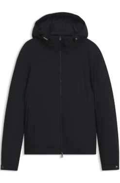 Wasserabweisende Kurzjacke mit Kapuze und Daunenfüllung