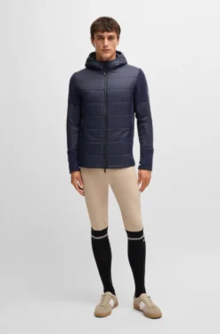 Wasserabweisende Reitsport-Jacke mit Fleece-Details