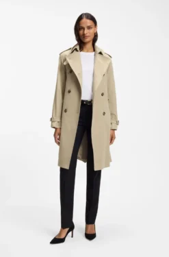 Wasserabweisender Trenchcoat mit Gürtel