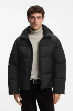 Wasserabweisende Steppjacke mit abnehmbarer Kapuze