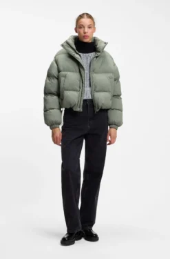 Wasserabweisende Steppjacke mit Stehkragen