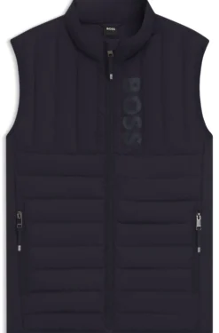 Wasserdichte Reitsport-Weste mit vertikalem Logo-Print