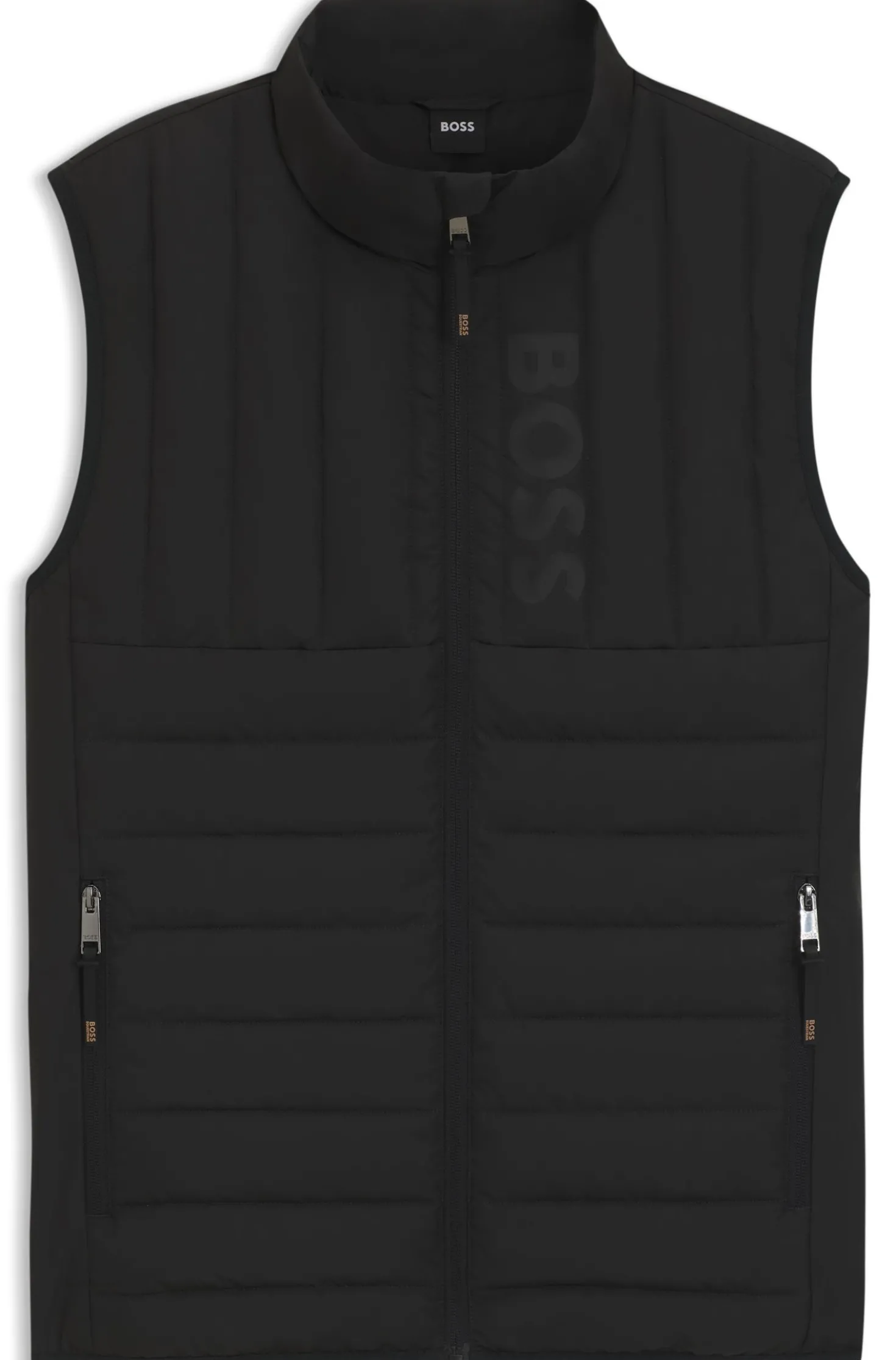Wasserdichte Reitsport-Weste mit vertikalem Logo-Print